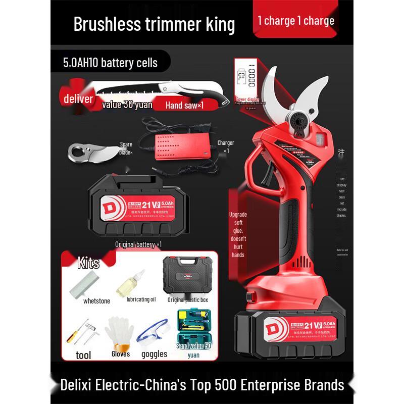 WBT Delixi Brushless Electric Pruning Shears CN plug (adapter included)
