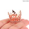 Mini Princess Crown 1/12 Dollhouse Rhinestone Crowns Small Tiara Dollhouse Decoration Accessories For Dolls