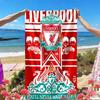 Ręcznik plażowy z nadrukiem Liverpool F.C., Wszechstronny lekki chłonny ręcznik plażowy na basen, surfing, jogę, do łazienki, idealny prezent urodzinowy, świąteczny