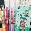 4/6Pcs Kawaii Cute Labubu Gel Pen Quick-Drying Writing Smooth Pen Cartoon Pressing Neutral Pen School Supplies Stationery