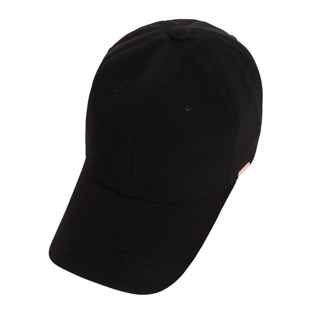 Rose gold double link over fit ball cap Black [VARZAR]