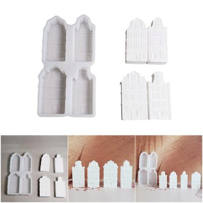 Flexible Silicone House Shaped Mold for Resin Art Candy Making Decorative Ornaments Crafting Tool Easy Releasing Design