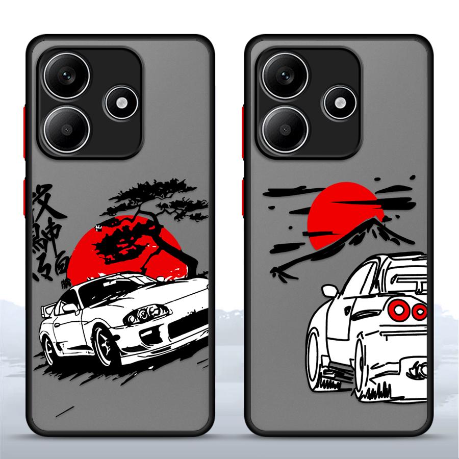 JDM Car Funda Back Phone Cover Case for Xiaomi Redmi Note 14 A4 14C 13 Pro Plus 12 13C 11 10 9S