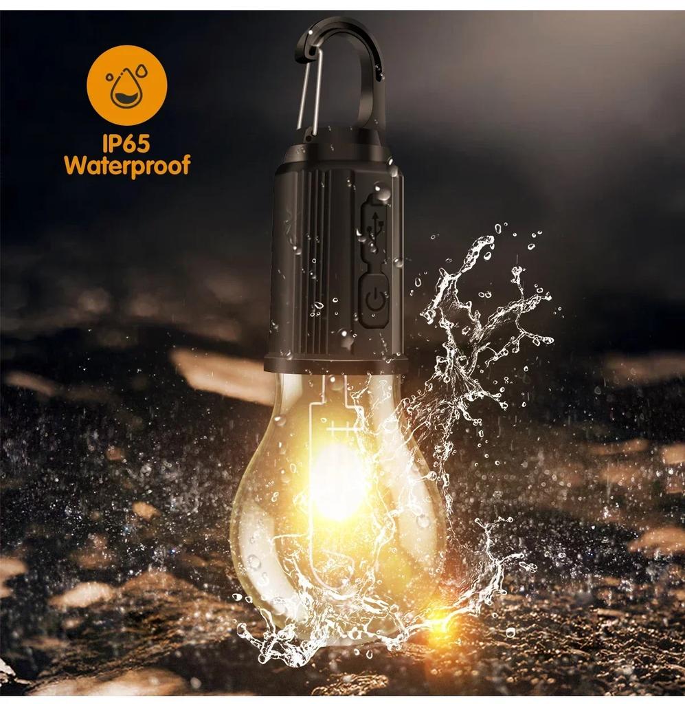 Outdoor LED Lamp Bulbs USB Rechargeable High Brightness Emergency Light Hook Up Camping Fishing Lantern Night Lights