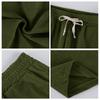 Men's Casual Shorts With Elastic Waist Drawstring And Corduroy Fabric, Stylish Design