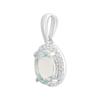 Серебряная подвеска с топазом 1.633ct, фианитами (2212362)
