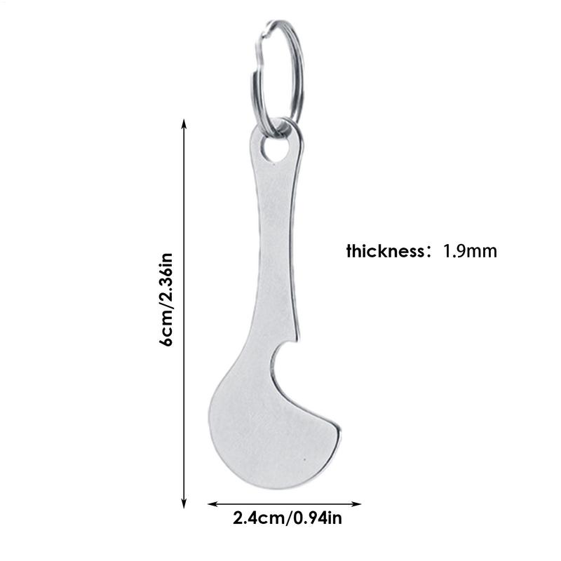 Shopping Trolley Keychain Cart Keychain Trolley Unlock Shopping Trolley Tools Quarter Keychain Stainless Steel Bottle Opener Car