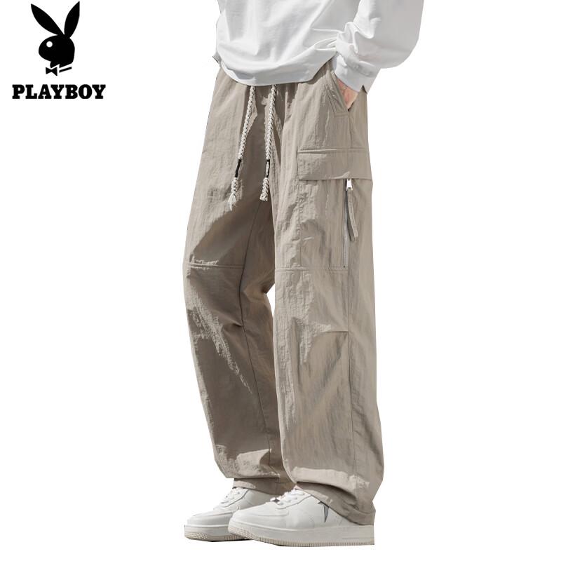 PLAYBOY Men's Loose Fit Cargo Pants
