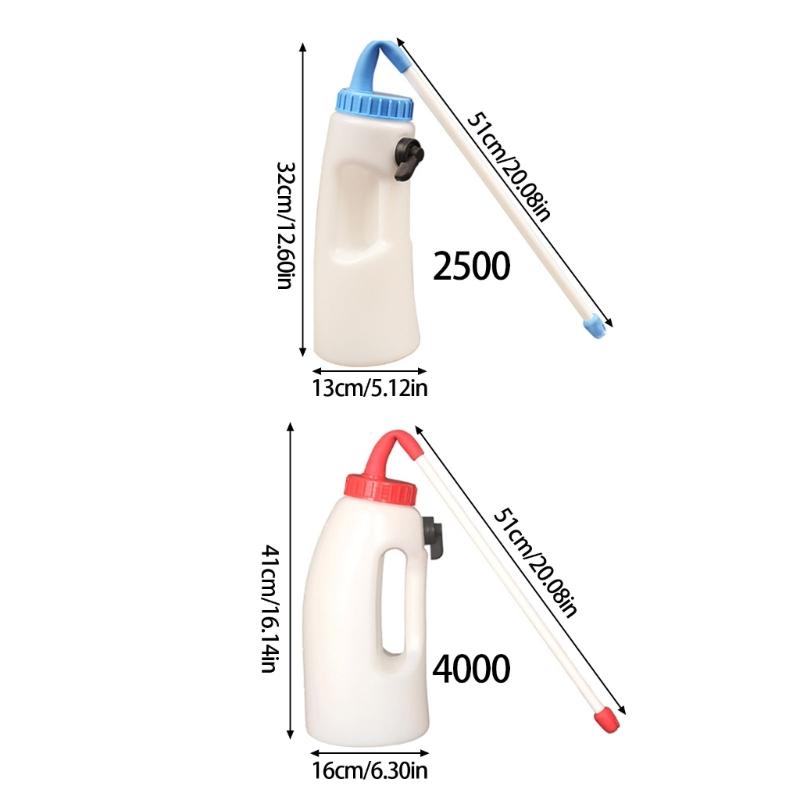 Large Capacity Calfs Nursing Bottle Food Grades Easyly Carry Livestock Feeders for Calfs Nutritions