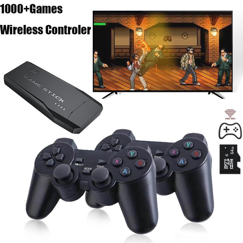 

10000 Игр Беспроводная HD 64 ГБ Игровая консоль Игровые геймпады ТВ Семейство Контроллер Поддержка для dendy, Sega