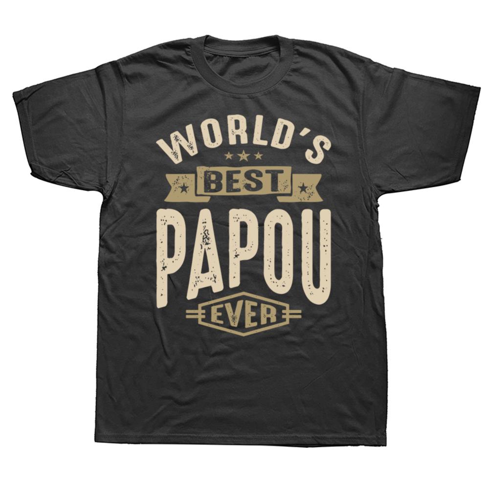 

Best Papou Ever Funny Dad Grandpa Papa Classic Graphic T-shirts Men Casual Tshirt 100% Cotton Loose Oversized T Shirt Summer ... 5XL різнокольоровий