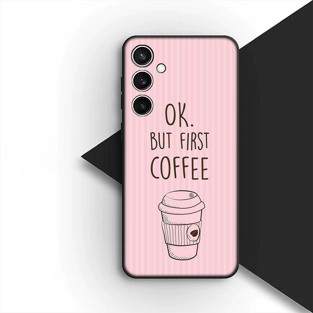 

Cover for Apple iPhone 17 16 14 15 Plus Pro Max 16E ProMax + 15Plus 15+ 16+ Casing Phone Case Christmas OK But First Coffee Book iPhone17