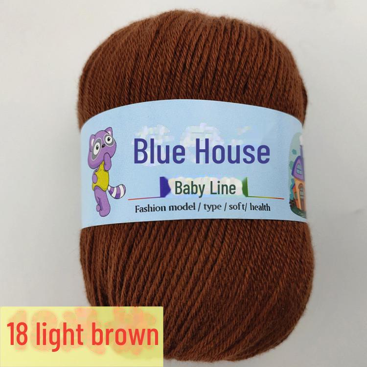 Blue Barbie Baby Yarn - 6-Strand, DIY Hand-Woven for Scarves and Slippers, Fine Hook