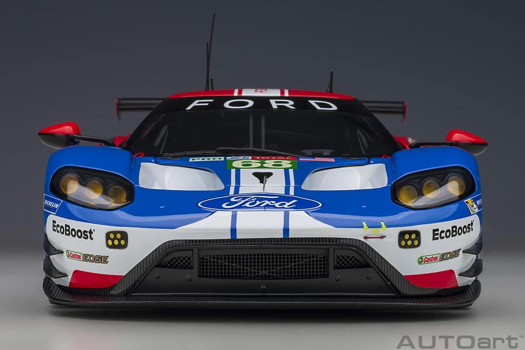 AUTOart 1/18 Scale Scale Model 81912 Ford GT 2019 #68 Le Mans 24 Hours LMGTE Pro Class Blue/White/Red
