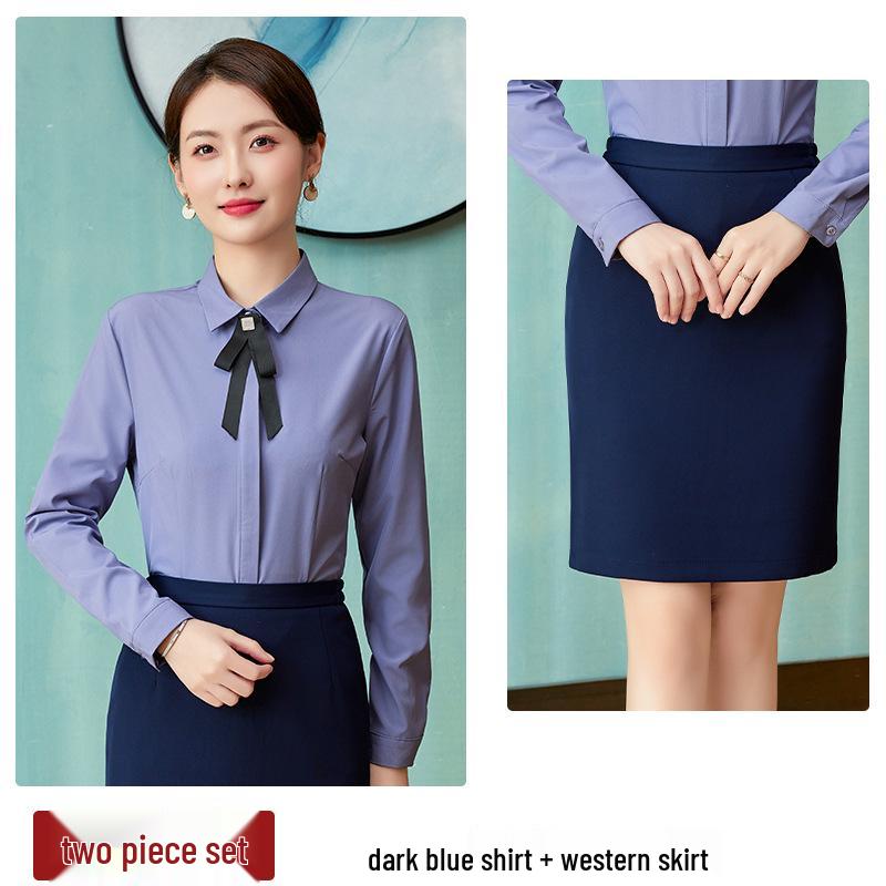 Women's 2023 Autumn Professional Long-Sleeve White Shirt