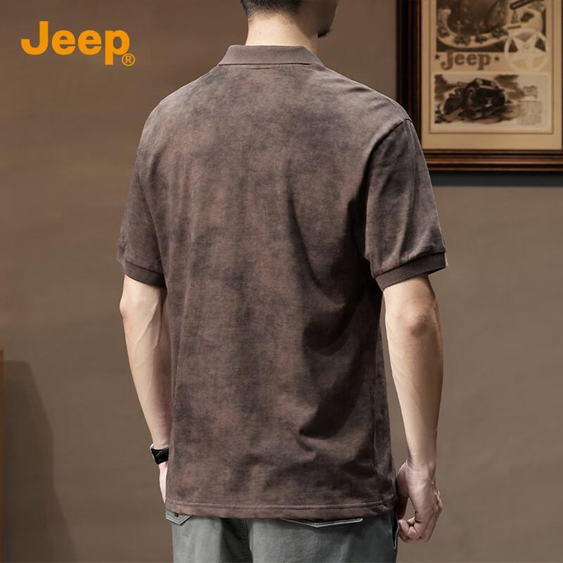 JEEP Men's 100% Cotton Short Sleeve Polo T-Shirt