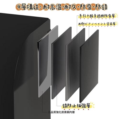 Mericodan Oil Splash Guard, Range Guard, Compatible with Gas and Induction Stoves, Foldable, Compact, 4-Panel, Carbon Steel, Easy To Clean, Black