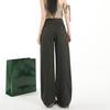 1111 #American Retro Army Green Tooling Jeans Women's New Spice Girl Slim High-waisted Wide-leg Pants Tide