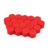 Uxcell 20pcs Red Silicone Wheel Center Hub Caps, 19mm, Car Nut Lug Hub Covers, Screw Dustproof Caps