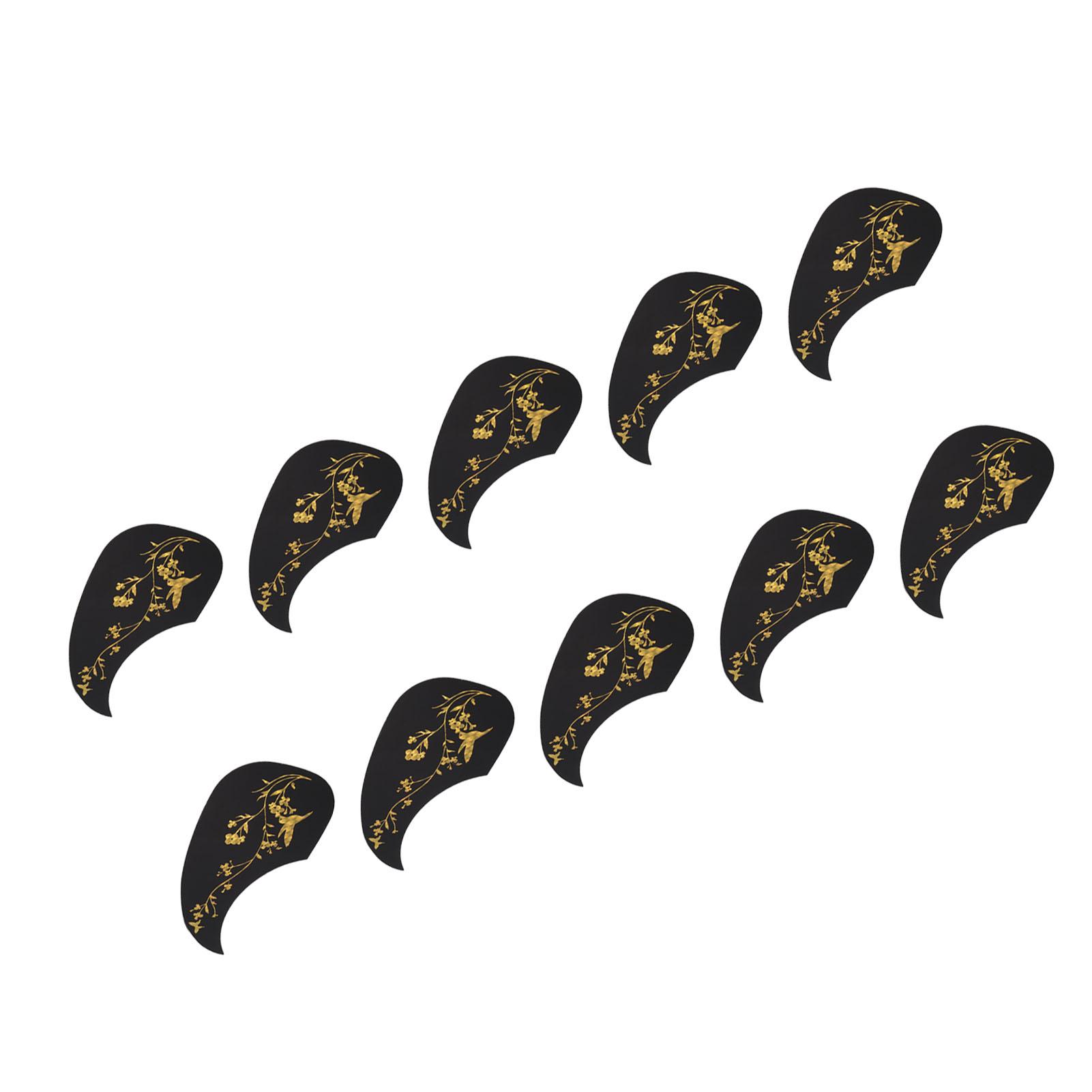 

10Pcs Acoustic Guitar Pickguard Butterfly Pattern Drop Shape Guard Plate PVC for 40in 41in Gold