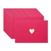 20Pcs/Set Mini Card Envelopes Pearlescent Paper Envelopes Business Greeting Cards Holder with Heart Pattern for Birthday Wedding