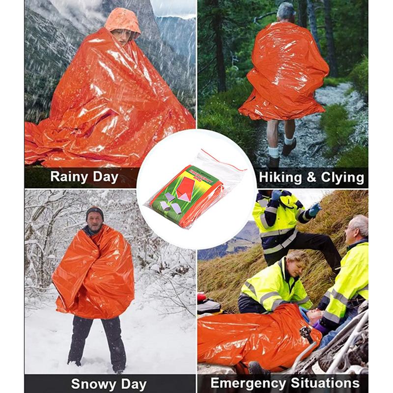 Emergency Sleeping Bag Ultra Waterproof Mylar Thermal Blankets Lightweight Survival Sleeping Bag Keep Warm For Camping Hiking