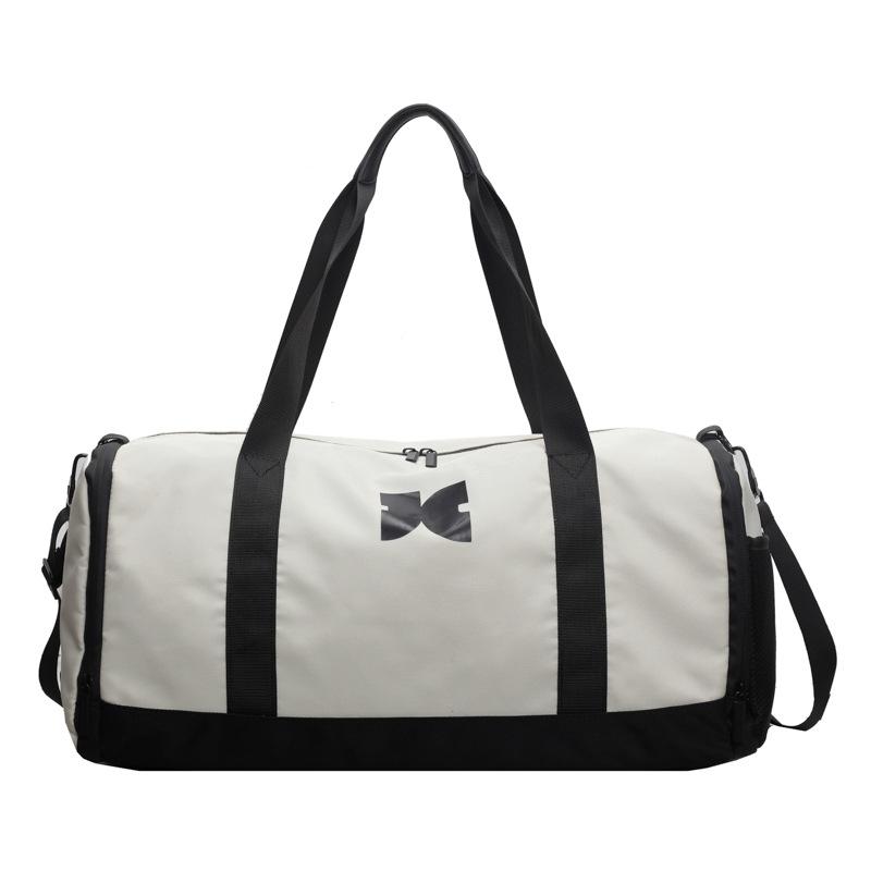 

Going out large-capacity fashion leisure portable travel bag dry and wet contrasting color fitness bag can be set with tie rod belt shoe compartment чорний