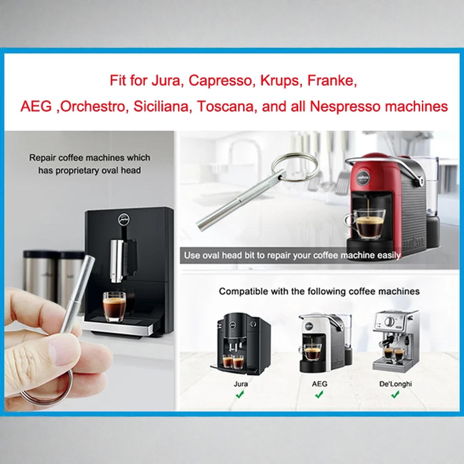 

Инструмент для кофемашины для Jura ForCapresso ForKrups ForAEG Сверло Нержавеющая сталь 61*33*10мм Кофемашина one size серебряный