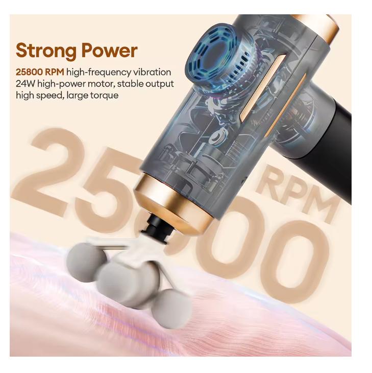 Portable Fascia Gun Multi-Head Deep Tissue Percussion Neck Back Body Massager Relaxation Fitness Slimming Muscle Massager