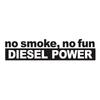 30*7CM Fashion NO SMOKE NO FUN DIESEL POWER Vinyl Decoration Car Sticker Decals Graphical Car Body Decal Sticker