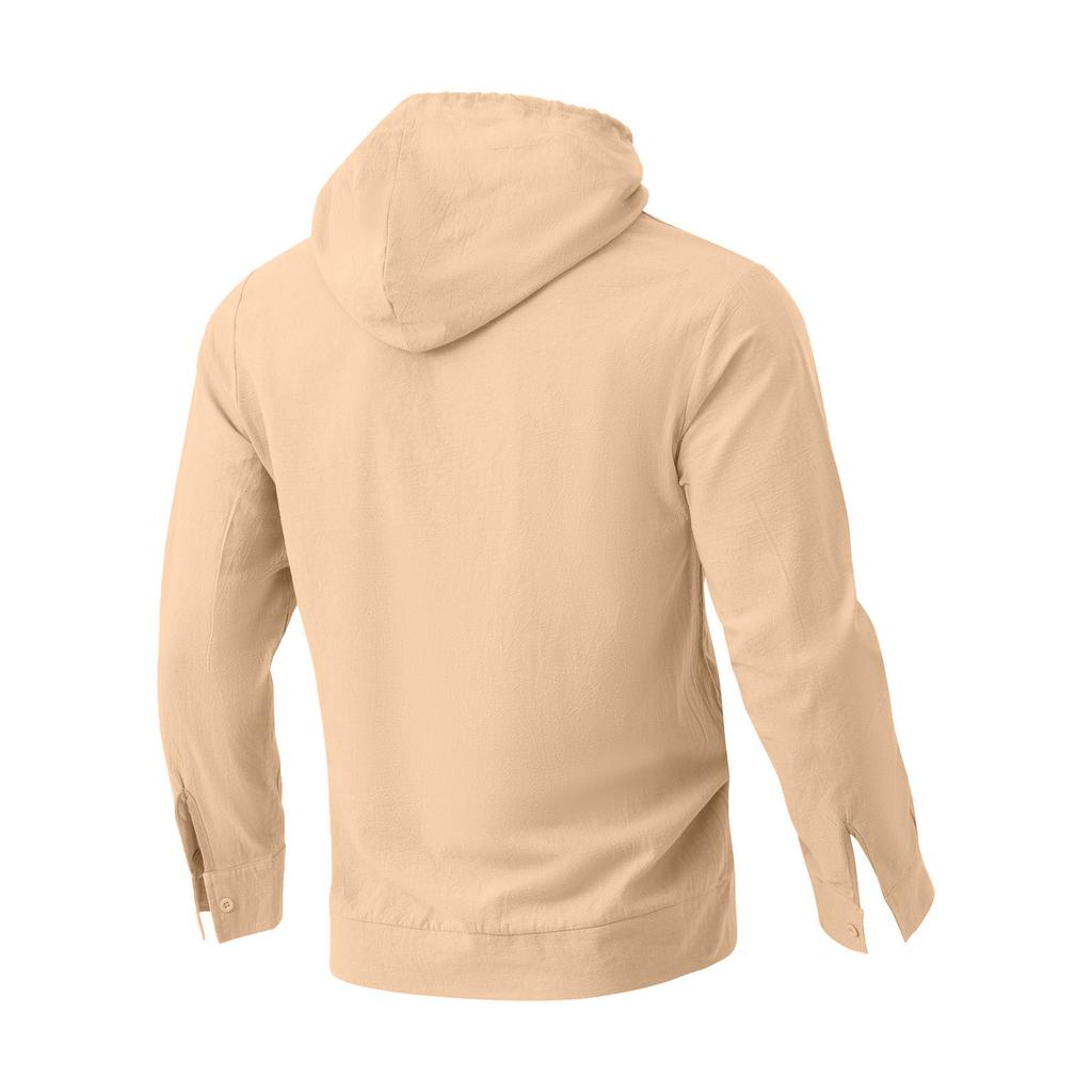 Men's Outdoor Casual Linen Hooded Sweatshirt