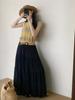 Women's High Waist French Ice Silk A-line Skirt - Early Spring Cotton Linen Umbrella Hem