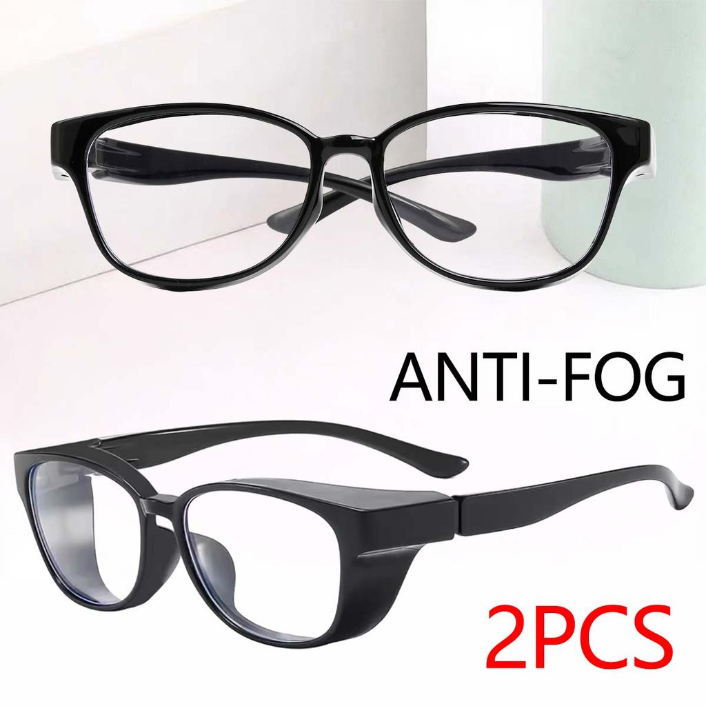 2PCS Anti Blue Light Glasses For Men Women Black Sand-proof Anti-shock Biking Safe Goggles Blue Blocking Protect Eyewear