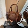 Hand carry baseball bag women's retro versatile shoulder bag autumn and winter niche high-end casual women's bag
