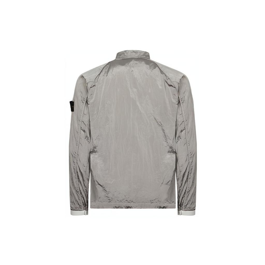 STONE ISLAND Ss23 Nylon Metal Shirt Collar Jacket Men Jackets Ice-Grey 761512321-V0003