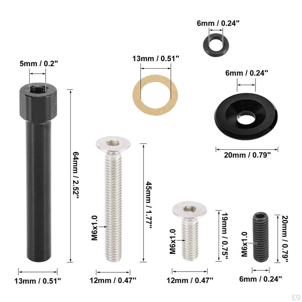 Engine Valve Cover Washer Bolt Set Aluminium Spare Parts Assembly Easy Installation Car Accessories