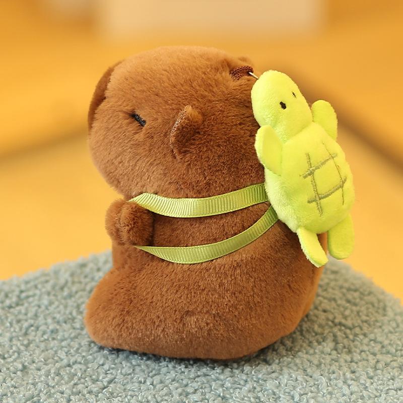 Cute Capybara Pendant Keychain Pufferfish Plush Toy Soft Doll Gifts Carry-on Bag Kawaii Pendant Creatuve Fluffty Animal Kid Gift