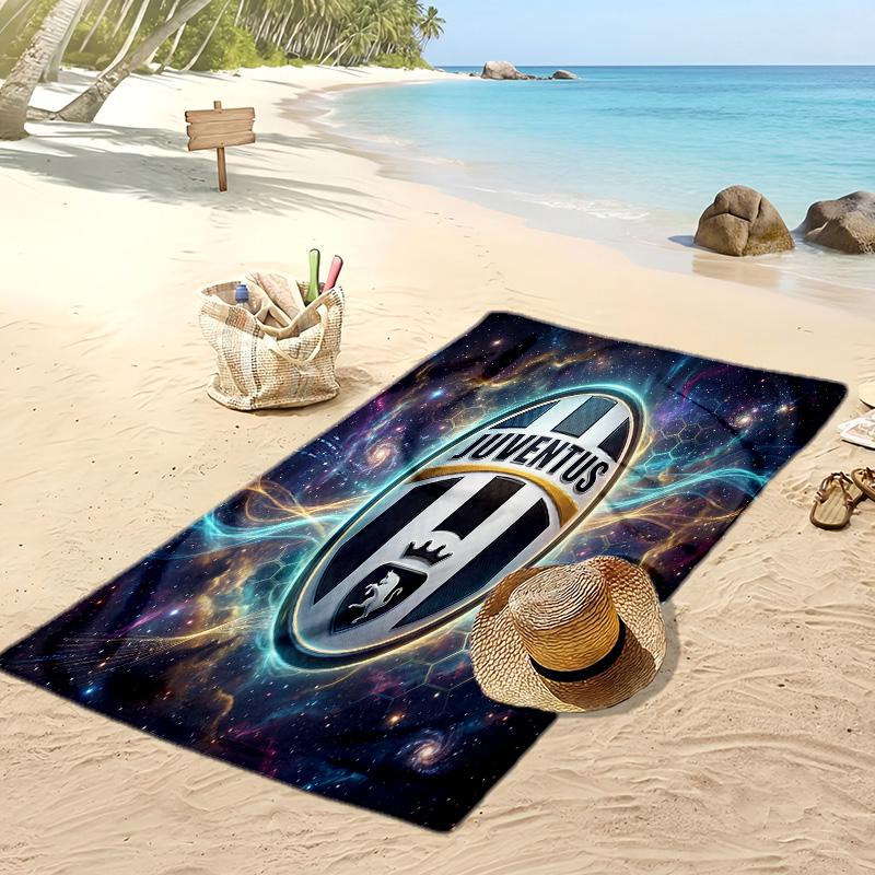 Juventus FC Printed Beach Towel Quick Dry Soft TowelPortable Large Rectangular Beach Blanket for Travel Swimming Pool