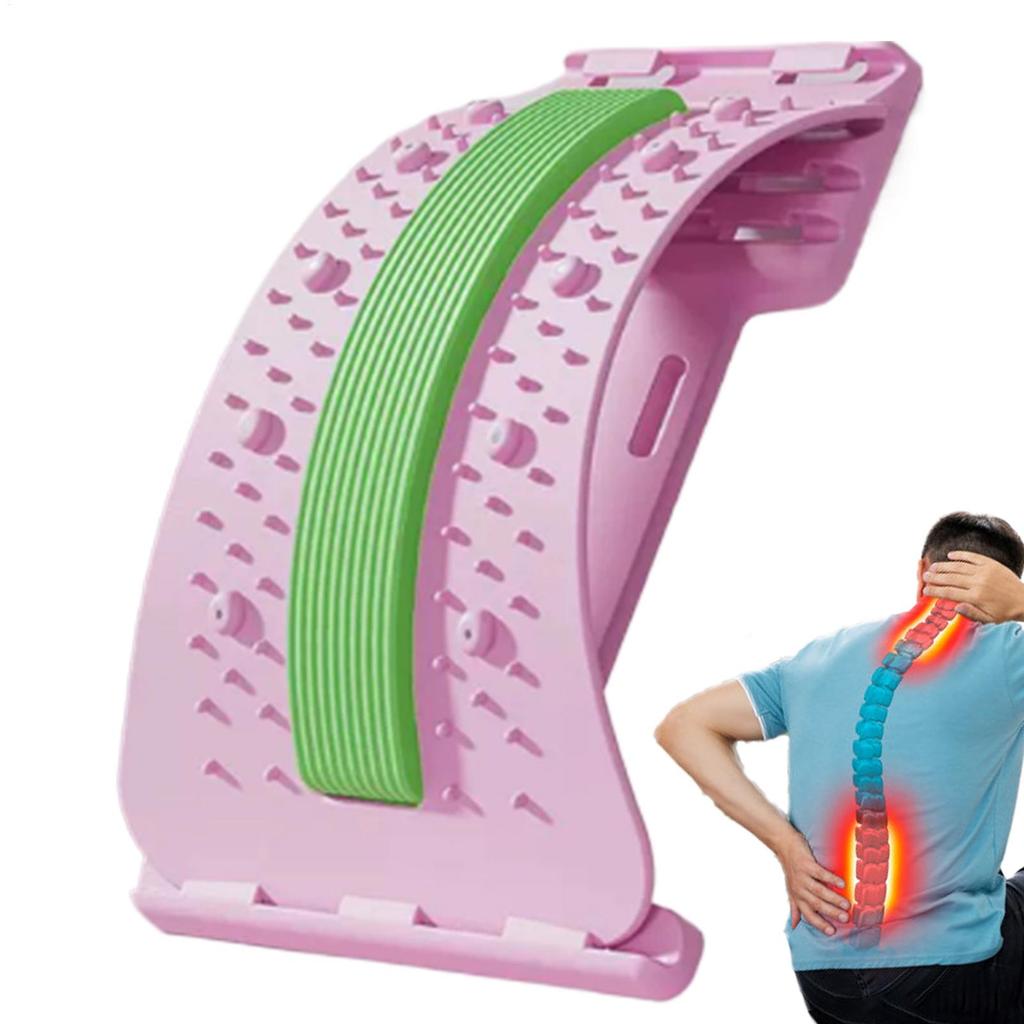 Rückenwölbungsstrecker 3-stufig verstellbares Rückenstreckbrett Verstellbares rutschfestes Lendenmassagegerät zur Körperregeneration Muskel
