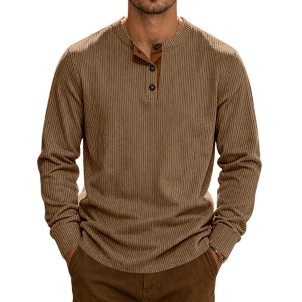 Men's Corduroy Long Sleeve Slim Fit Shirt Casual Everyday Wear