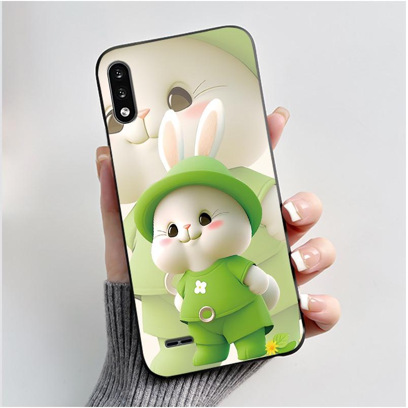 Für LG K22 2020 Handyhülle Rückseite Luxus Niedlich Liebesherz Hase Lustig Weiches Silikon TPU Hülle Fundas Für LGK22 K 22 Gehäuse