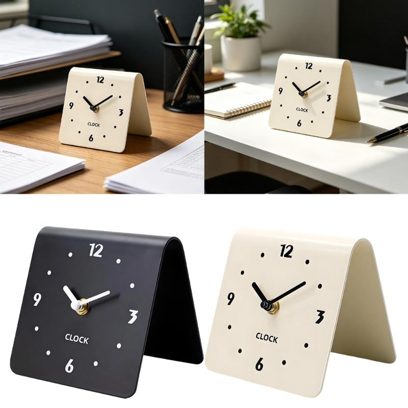 Small Desk Clock Decorative Table Clocks Silents Clock Analog Clocks Battery Operated for Nursery Living Room Bedroom