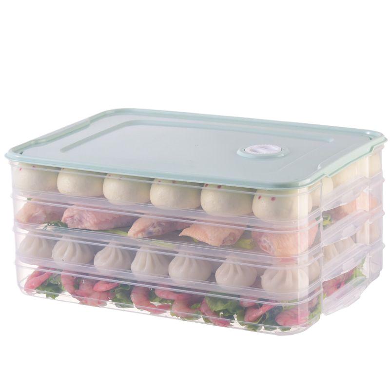 Stackable Japanese-Style Dumpling & Wonton Freezer Storage Box
