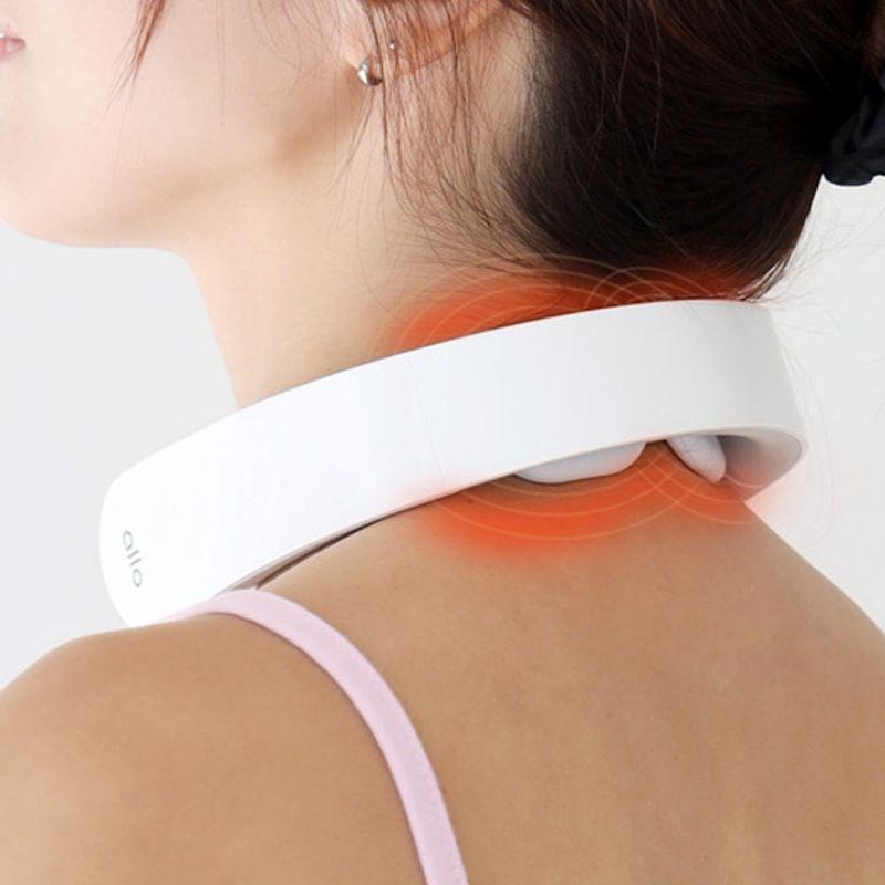 ALLOKOREA Allo Low Frequency EMS Heated Neck and Shoulder Massager ANM1 (Remote Control, Additional Patches Included) WHITE