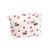 ECarla - Quilted Cosmetic Bag with Cherry Bows