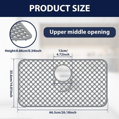 Sink Protectors for Kitchen Sink, Silicone Dish Rack Kitchen Sink Mat Protect Sink from Stains, Damage, Scratches, Sink Mat