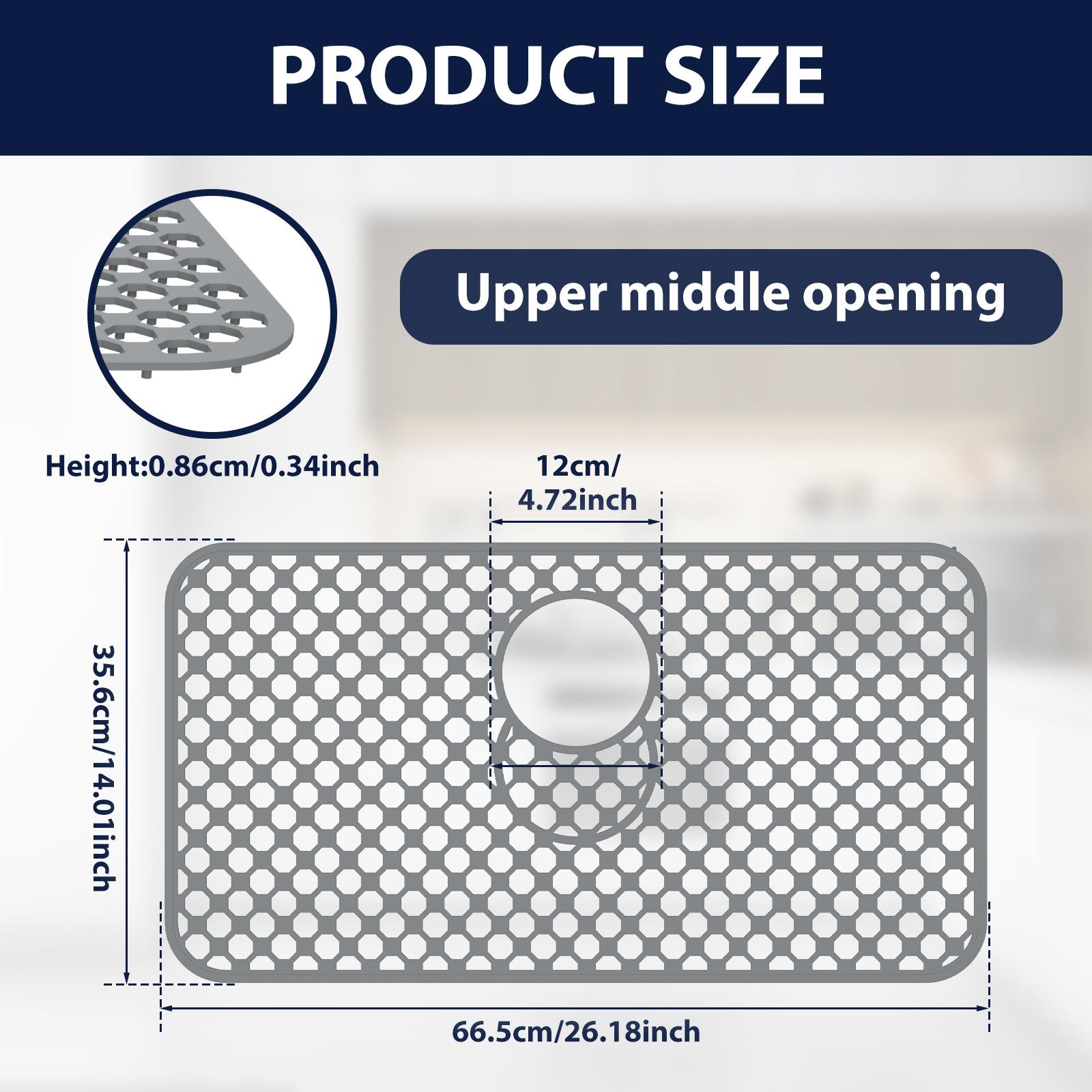 

Sink Protectors for Kitchen Sink, Silicone Dish Rack Kitchen Sink Mat Protect Sink from Stains, Damage, Scratches, Sink Mat L