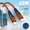 PD60W Braided C-to-C Fast Charging Cable for Apple/Huawei TYPEC Devices