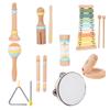 Wooden Musical Percussion Set for Kids - 9-Piece Educational Toy