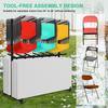 Folding Chair Storage Dolly with Locking Rubber Wheels Heavy Duty Chair Transport Mobile Seat Organizer for 12 Tables+42 Chairs